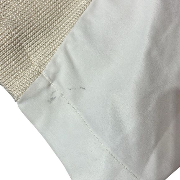 Cris barros vintage unique mixed media flare pants knit bellbottom white cream - Picture 4 of 8